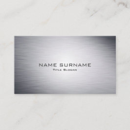 Carte de visite argenté métallique moderne de