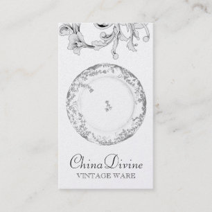 Carte De Visite Argenterie divine vintage de la Chine de