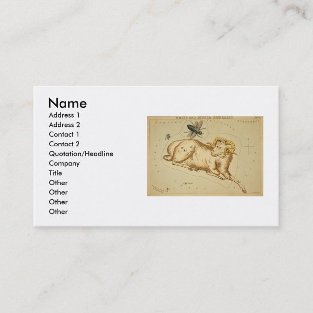 Carte de visite Aries (Devant)
