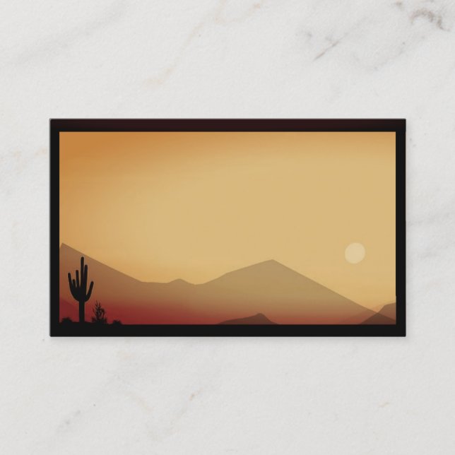 Carte De Visite Arizona Desert Scene sur un (Devant)