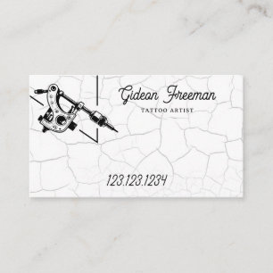 Carte De Visite Arme de tatouage noir et blanc Grunge