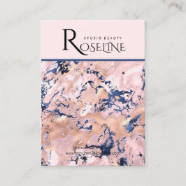 Carte De Visite Armoire de bijoux en marbre rose bleu marine