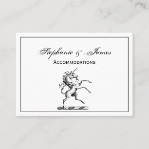 Carte De Visite Armoiries de l'Unicorne héraldique Emblème TnF