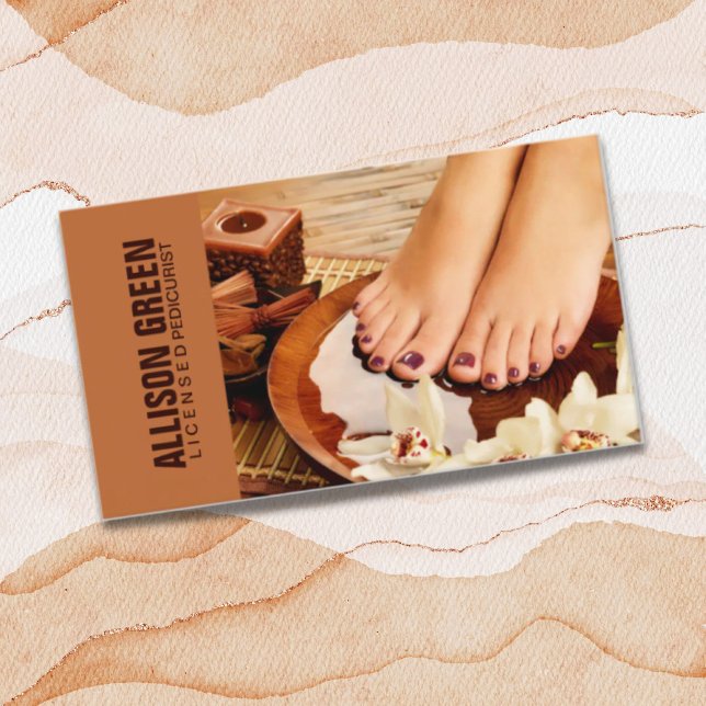 Carte De Visite Aromathérapie Manicuriste Pedicurist Pedicure Salo (Créateur téléchargé)