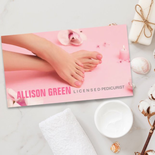 Carte De Visite Aromathérapie Manicuriste Pedicurist Pedicure Salo (Aromatherapy Manicurist Pedicurist Pedicure Salon Business Card)