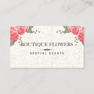 Carte De Visite Arrangement floral   Motif d'organisation