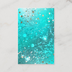 Carte De Visite Arrière - plan à huile Turquoise de la menthe