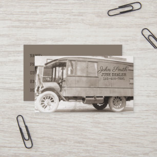 Carte De Visite Arrière - plan antique de brocanteur de sépia de
