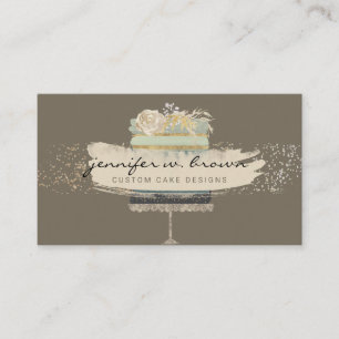 Carte De Visite Arrière - plan Brown Boulangerie Mariage clair Gât