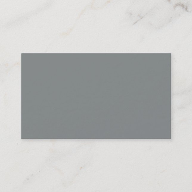 Carte De Visite Arrière - plan couleur gris pierre personnalisé (Devant)