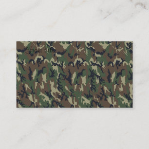 Carte De Visite Arrière - plan de Camouflage de forêt militaire