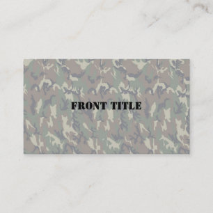 Carte De Visite Arrière - plan de camouflage Woodland éclairé