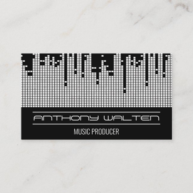 Carte De Visite Arrière - plan de la barre de son Pixel (Devant)