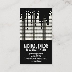Carte De Visite Arrière - plan de la barre de son Pixel