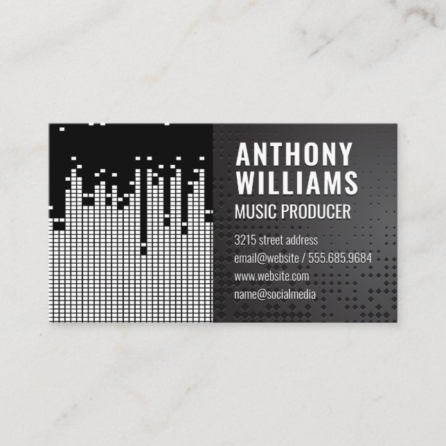 Carte De Visite Arrière - plan de la barre de son Pixel (Devant)