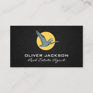 Carte De Visite Arrière - plan de linge de linge d'icône d'oie vol