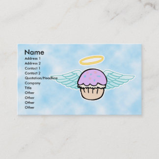 Carte De Visite arrière - plan de nuage, cupcake angel pas de text