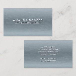 Carte de visite Arrière - plan de texture argentée