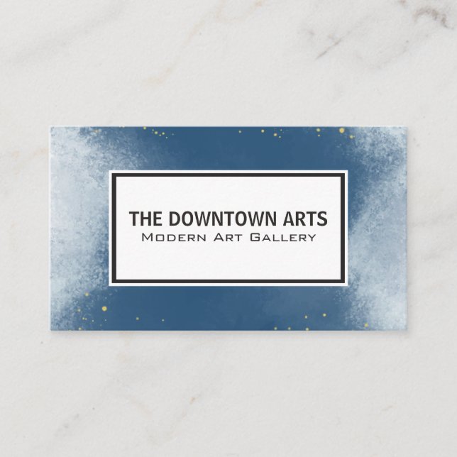 Carte De Visite Arrière - plan de texture bleue | Spectres d'or (Devant)