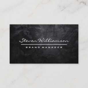 Carte De Visite Arrière - plan de texture noire simple