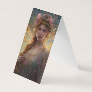 Carte De Visite Arrière - plan des ailes de fées brillantes