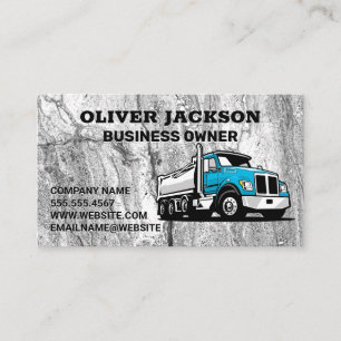 Carte De Visite Arrière - plan en béton   Camion de travail Blue C