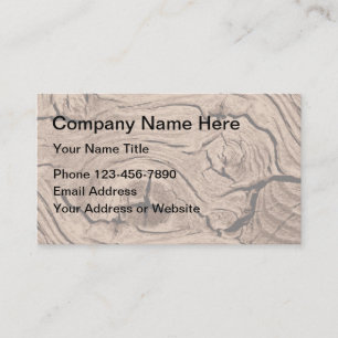 Carte De Visite Arrière - plan en bois de charpentier