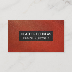 Carte De Visite Arrière - plan en cuir rouge noir