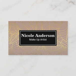 Carte De Visite Arrière - plan Feuille d'or