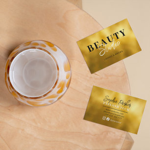 Carte De Visite Arrière - plan Gold Foil