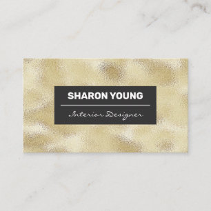 Carte De Visite Arrière - plan Gold Foil Shimmer