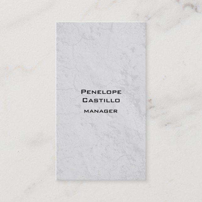 Carte De Visite Arrière - plan gris vertical moderne (Devant)