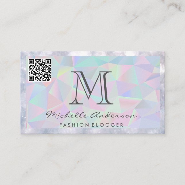 Carte De Visite Arrière - plan holographique géométrique | Analyse (Devant)