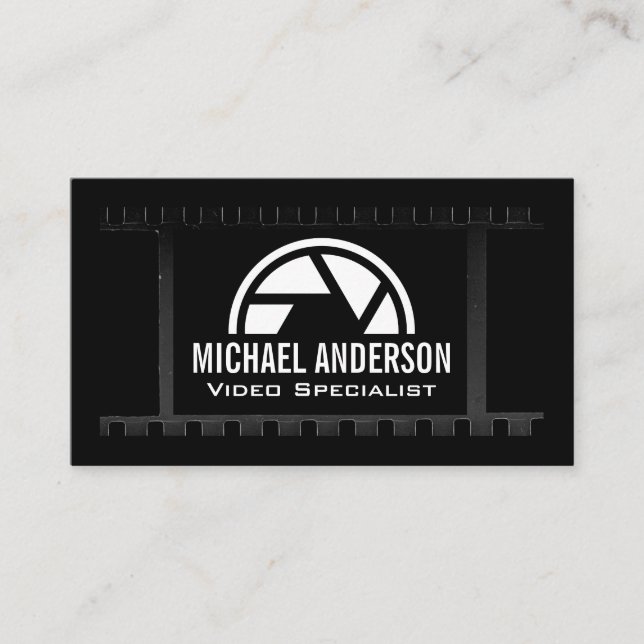 Carte De Visite Arrière - plan | Logo de l'appareil photo (Devant)