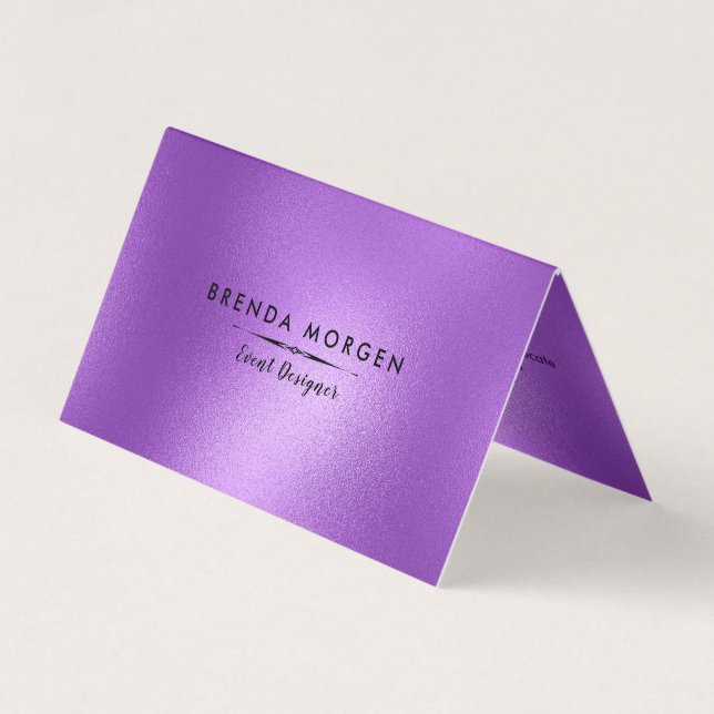 Carte De Visite Arrière - plan moderne violet chatoyant (Devant)