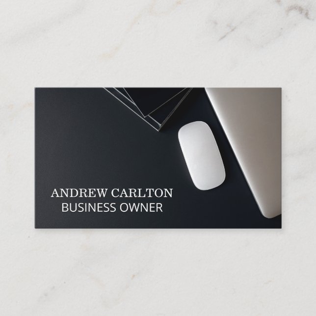 Carte De Visite Arrière - plan noir | Office Space Electronics (Devant)