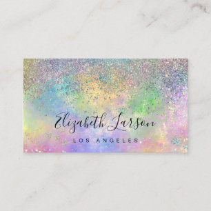 Carte De Visite Arrière - plan Opal Parties scintillant Iridescent