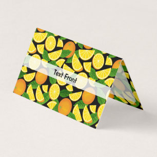 Carte De Visite Arrière - plan orange