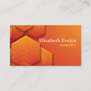 Carte De Visite arrière - plan orange texturé de style 3d
