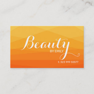 Carte De Visite Arrière - plan Polygonal Jaune Et Orange