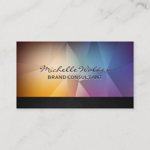 Carte De Visite Arrière - plan polygone coloré