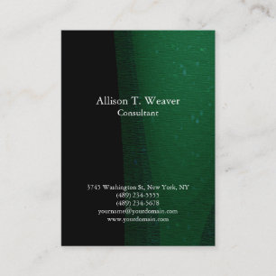 Carte De Visite Arrière - plan professionnel noir vert clair uniqu