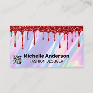 Carte De Visite Arrière - plan Rainbow Liquid   QR   PARTIES SCINT