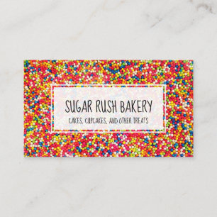 Carte De Visite Arrose le sucre de boulangerie de gâteau de petit