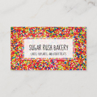 Carte De Visite Arrose le sucre de boulangerie de gâteau de petit
