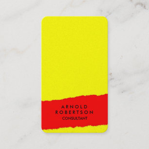 Carte De Visite Art Abstrait jaune créatif