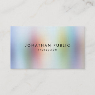 Carte De Visite Art Abstrait moderne coloré professionnel élégant