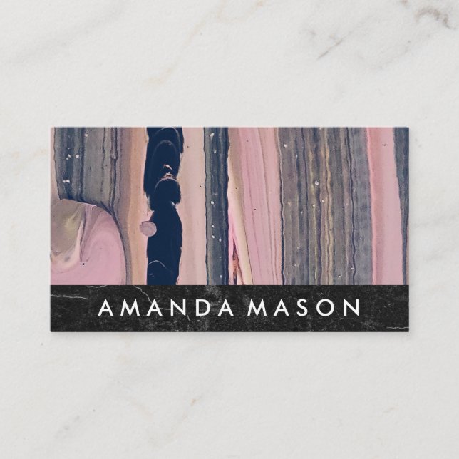 Carte De Visite Art Abstrait moderne | Concepteur intérieur (Devant)