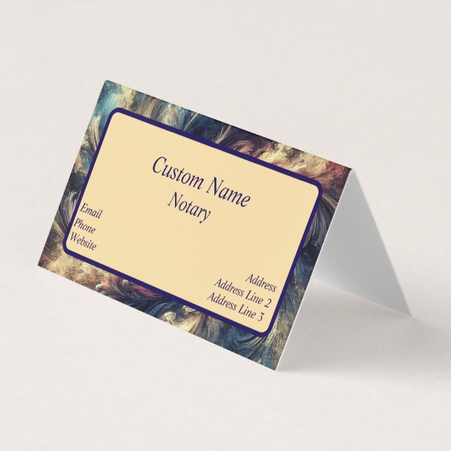 Carte De Visite Art Abstrait moderne Notaire (Devant)