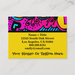 Carte De Visite Art Arc-en-ciel Abstrait Haute Mode Boutique Desig